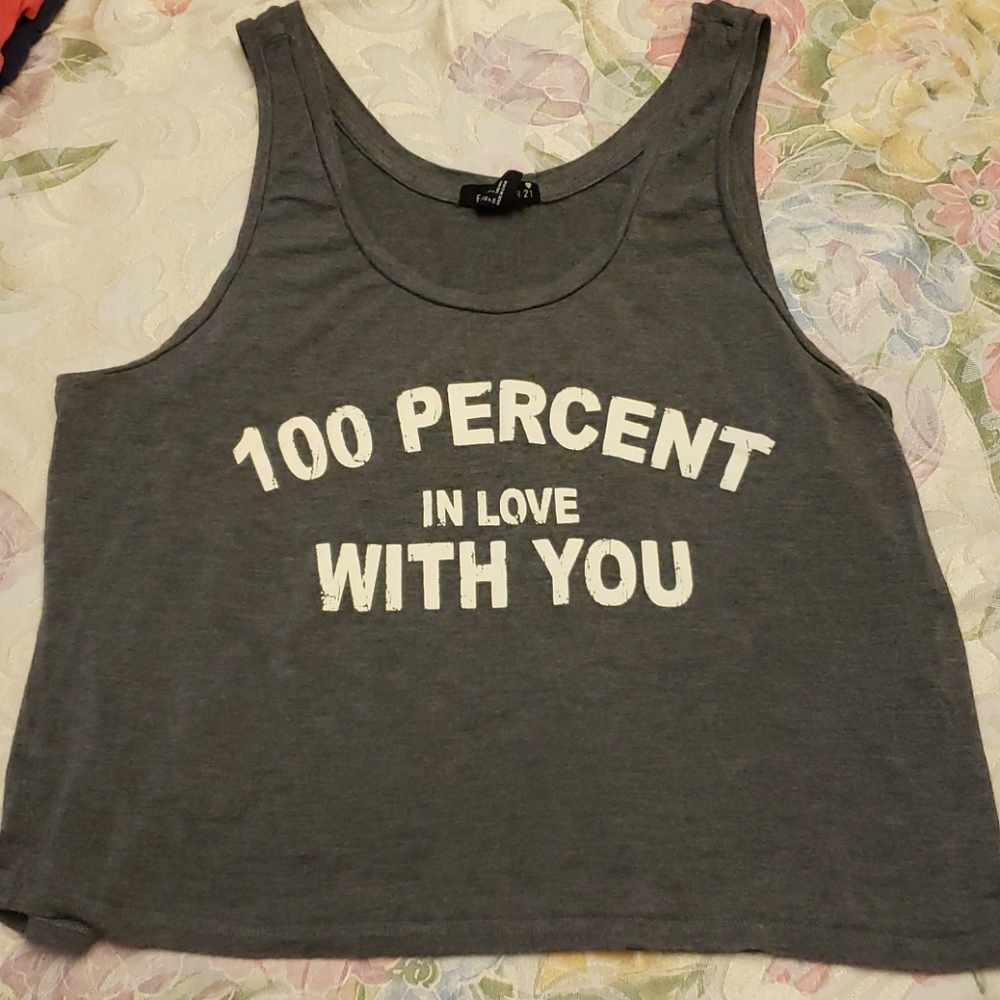 Cropped forever 21 tank top